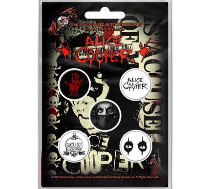 Alice Cooper Button Badge Pack | Eyes