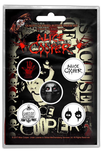 Alice Cooper Button Badge Pack | Eyes