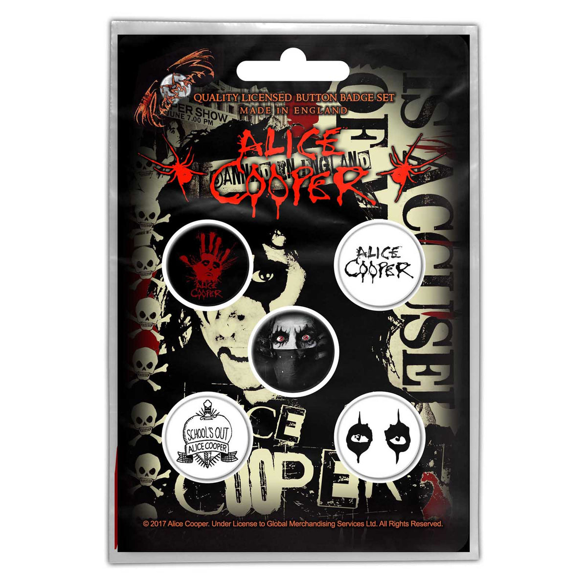 Alice Cooper Button Badge Pack | Eyes