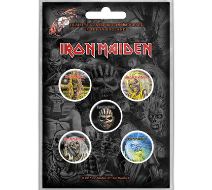 Iron Maiden The Faces Of Eddie Button Badge Pack