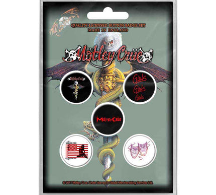 Motley Crue Dr Feelgood Button Badge Pack