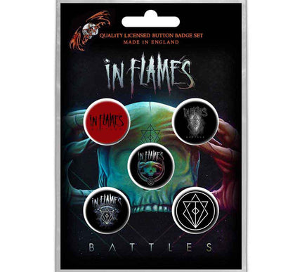 In Flames Battles Button Badge Pack