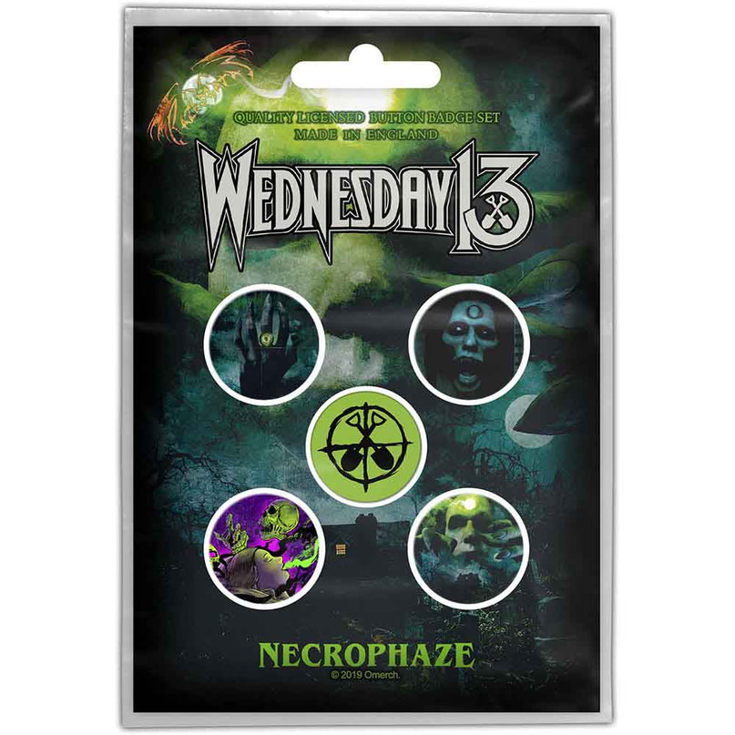 Wednesday 13 Necrophaze Button Badge Pack