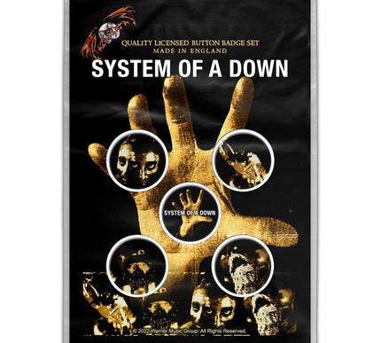 System Of A Down Button Badge | Hand
