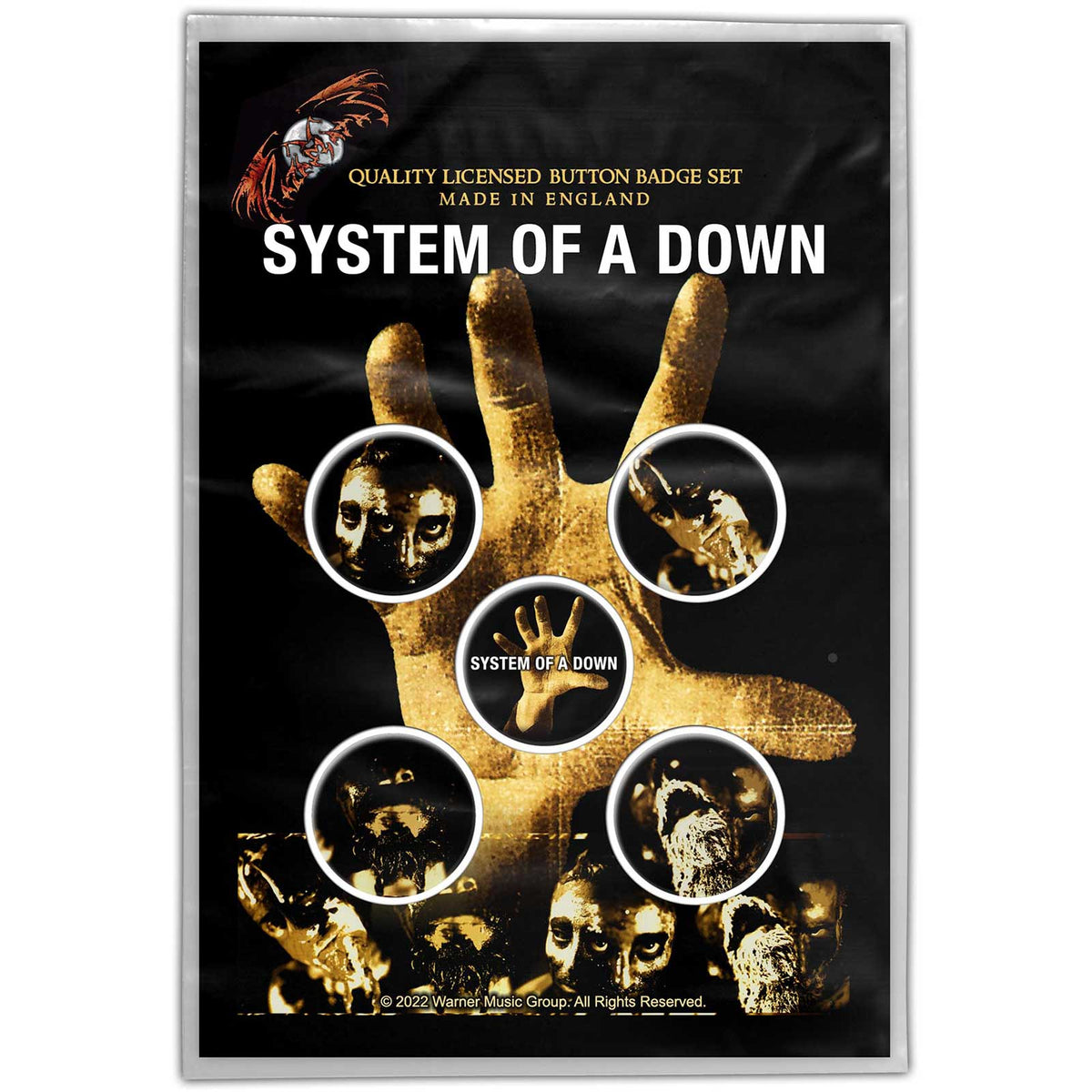 System Of A Down Button Badge | Hand