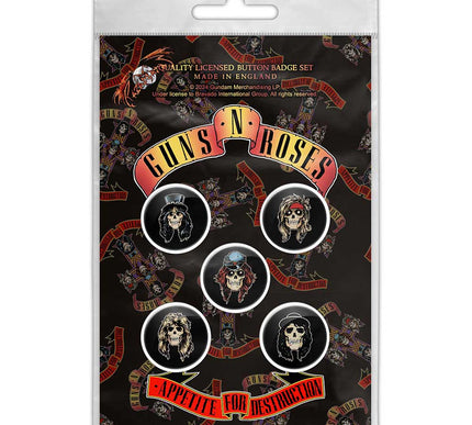 Guns N Roses Appetite For Destruction Button Badge