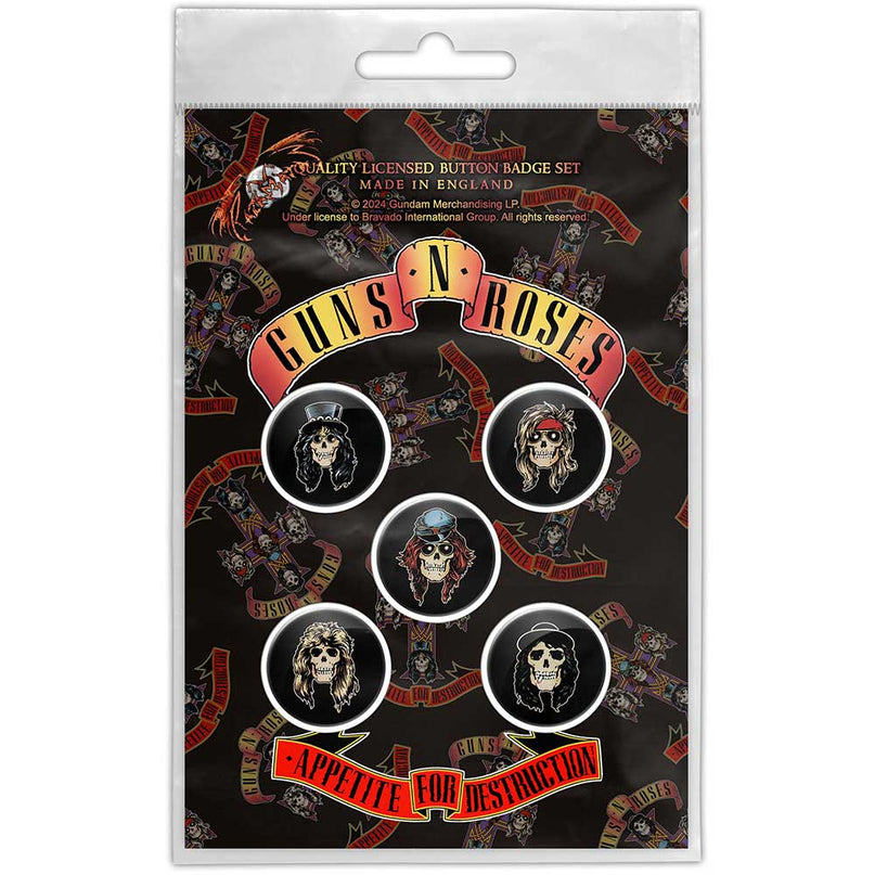 Guns N Roses Appetite For Destruction Button Badge