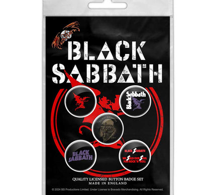 Black Sabbath Red Devil Button Badge Pack