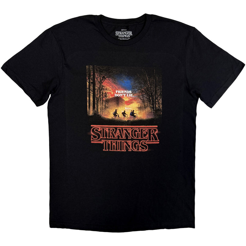 Stranger Things Unisex T-Shirt | Friends Don't Lie (Black)