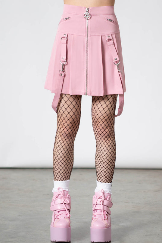 Killstar Blaire B*tch Mini Skirt | Pastel Pink