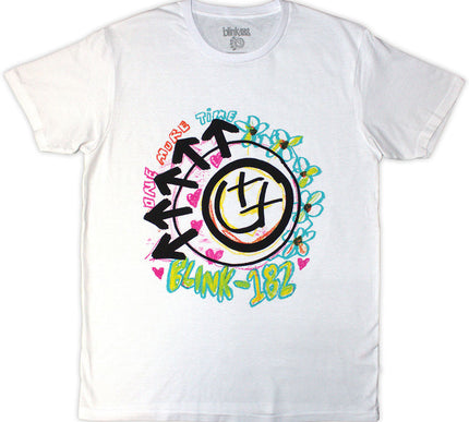 Blink 182 T-Shirt | Crayon - White