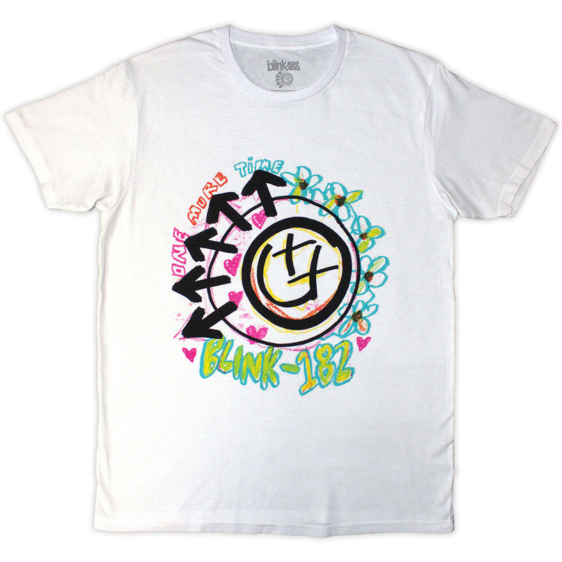 Blink 182 T-Shirt | Crayon - White