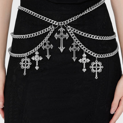 Killstar Crucifix Chain Belt