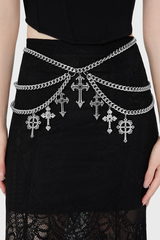 Killstar Crucifix Chain Belt