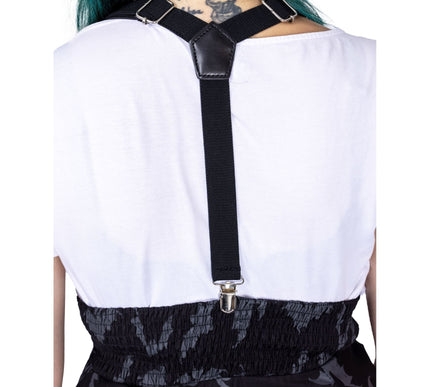 Heartless Odilie Pinafore Dress | Black / Grey