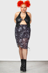 Killstar Dazed Skull Mini Skirt