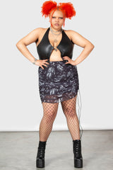 Killstar Dazed Skull Mini Skirt