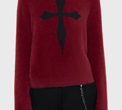 Killstar Dead Romantic sweater | Red / Black
