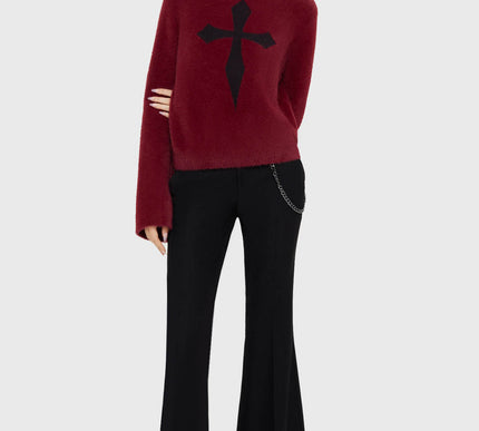 Killstar Dead Romantic sweater | Red / Black