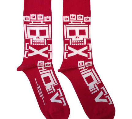 Five Finger Death Punch Socks | Pixeled Skull Repeat