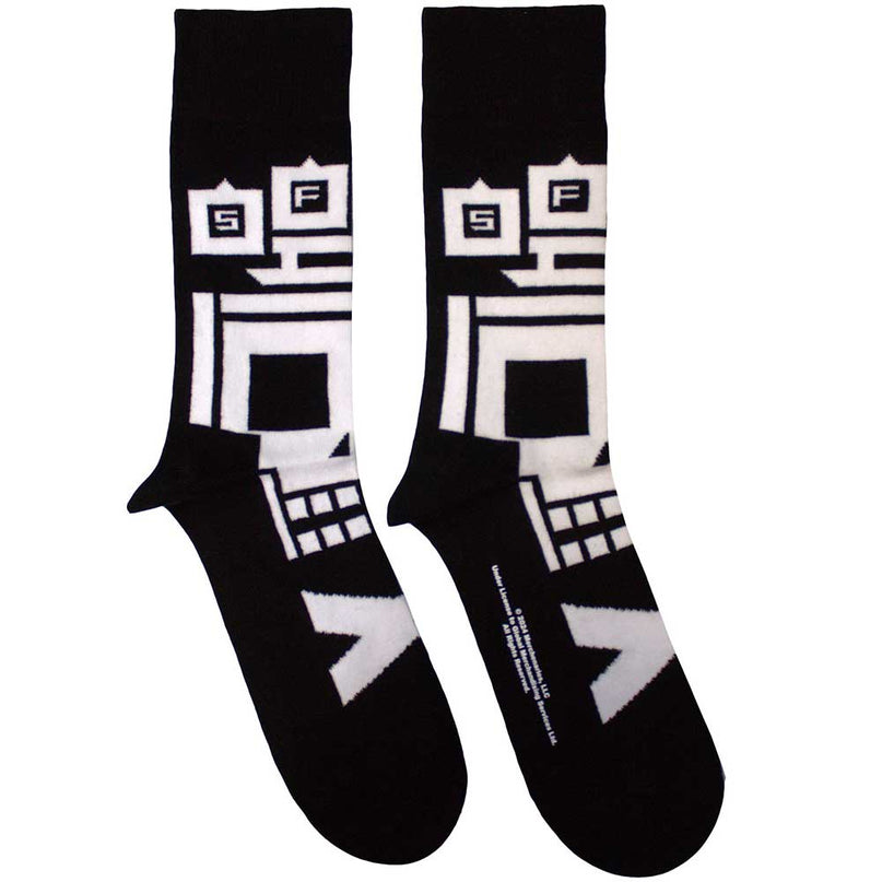 Five Finger Death Punch Socks | Pixeled Skull Black