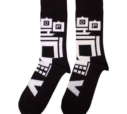 Five Finger Death Punch Socks | Pixeled Skull Black