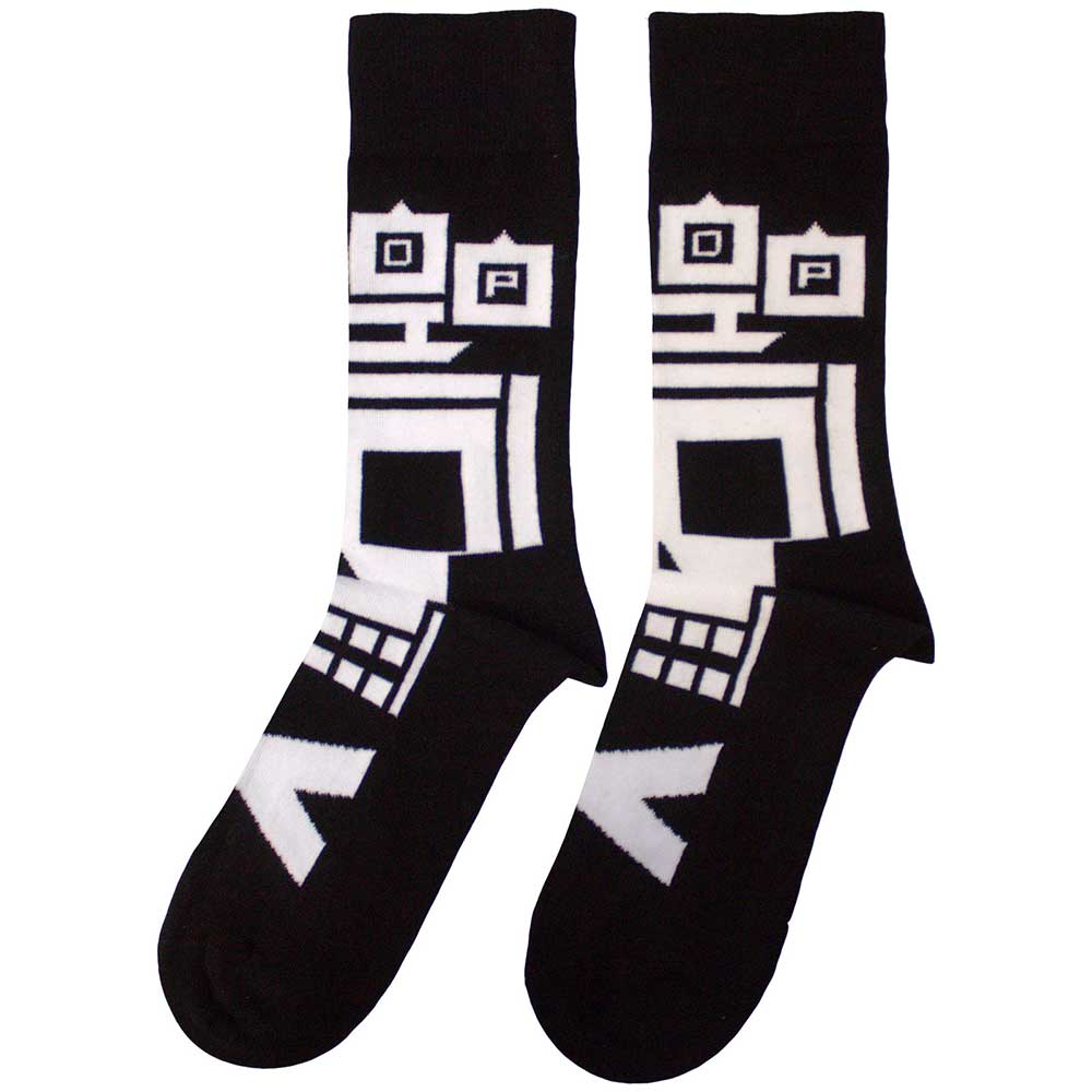 Five Finger Death Punch Socks | Pixeled Skull Black