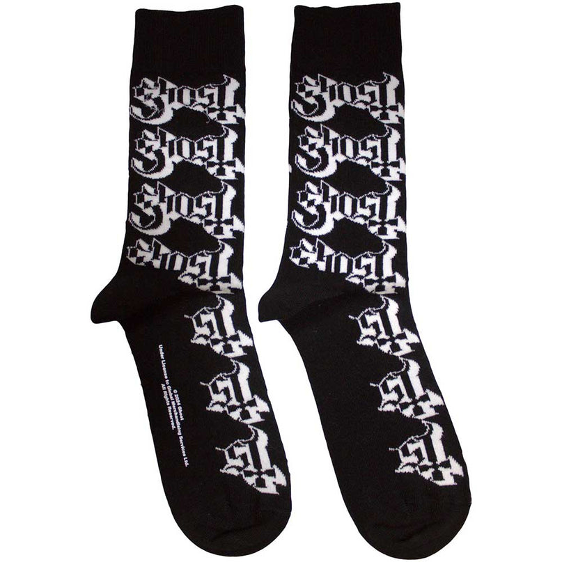 Ghost Logo Pattern Socks