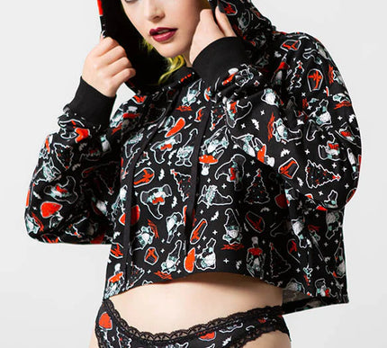Killstar Gnomies Cropped Hoodie