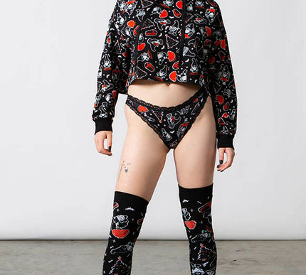 Killstar Gnomies Cropped Hoodie