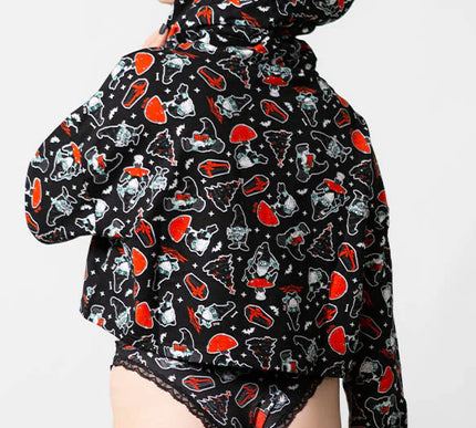 Killstar Gnomies Cropped Hoodie