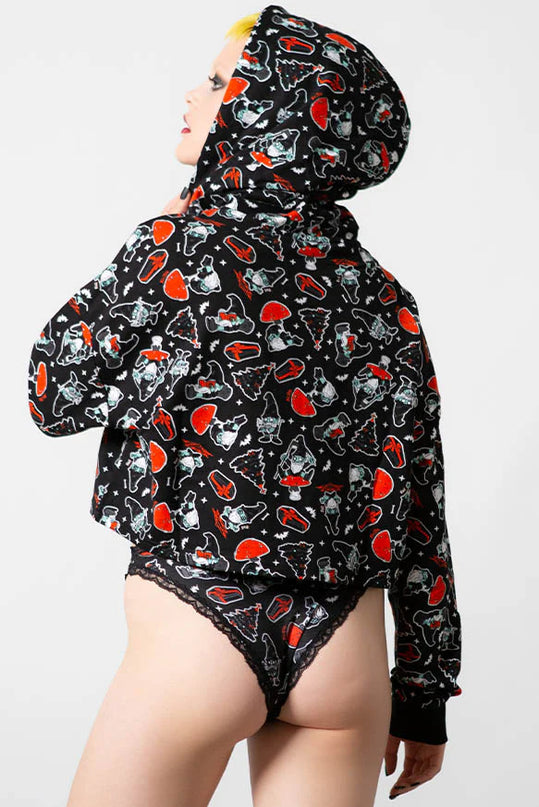 Killstar Gnomies Cropped Hoodie