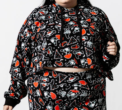 Killstar Gnomies Cropped Hoodie