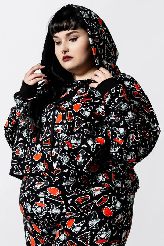 Killstar Gnomies Cropped Hoodie