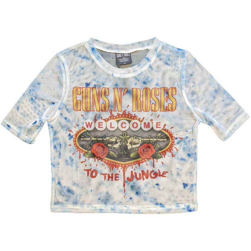 Guns N Roses Mesh Crop Top | Welcome To The Jungle