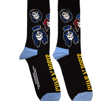 Guns N Roses Skulls Band Socks | Black/ Blue