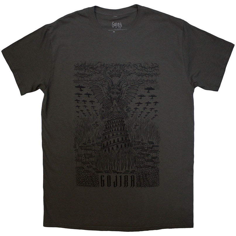 Gojira T-Shirt | Demon Village (Charcoal Grey)