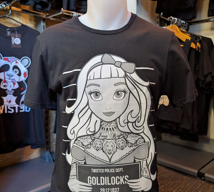 Twisted T-Shirt | Goldilocks Mugshot