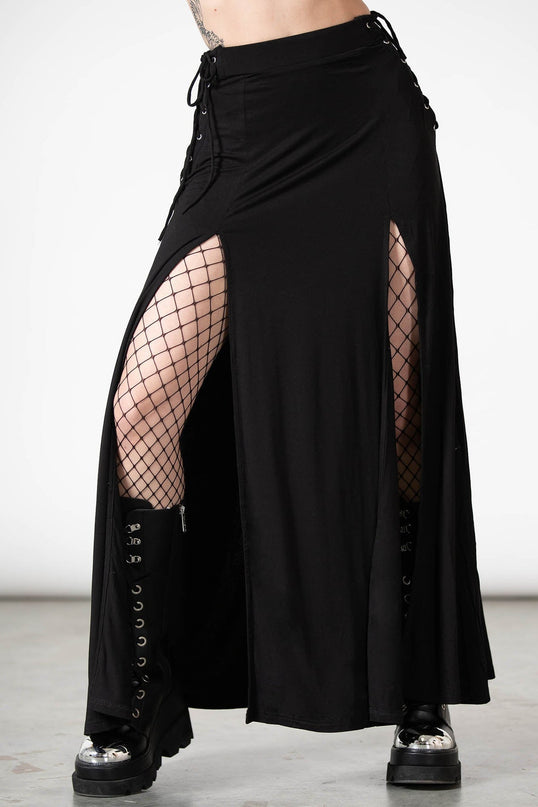 Killstar Hellverina Split Maxi Skirt