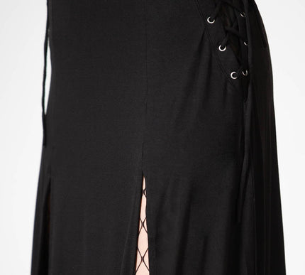 Killstar Hellverina Split Maxi Skirt