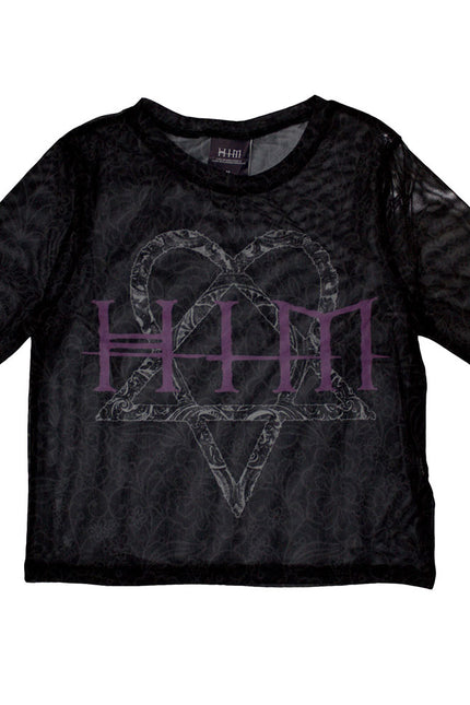 Him Mesh Crop Top | Heartagram & Logo