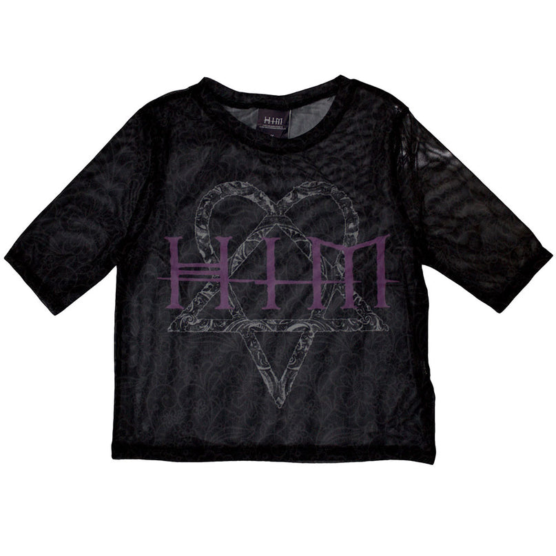 Him Mesh Crop Top | Heartagram & Logo
