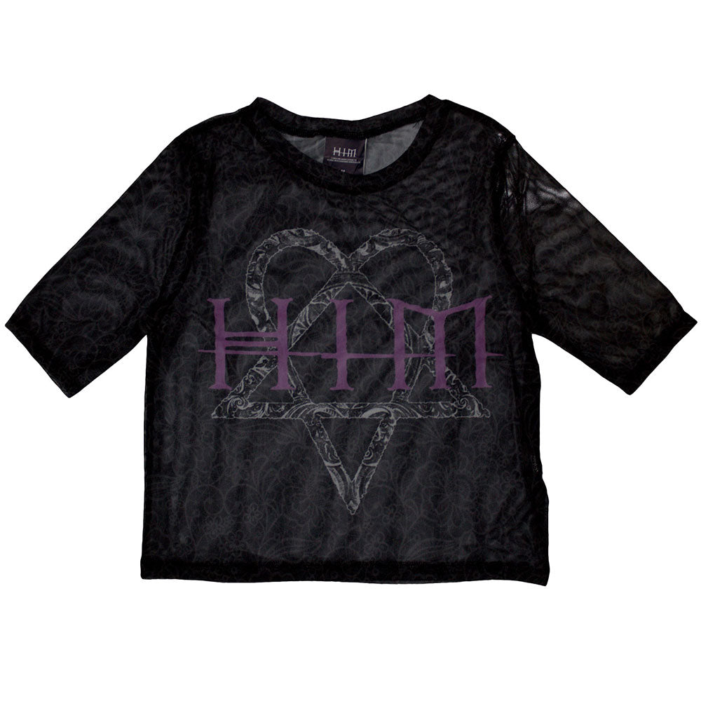 Him Mesh Crop Top | Heartagram &amp; Logo