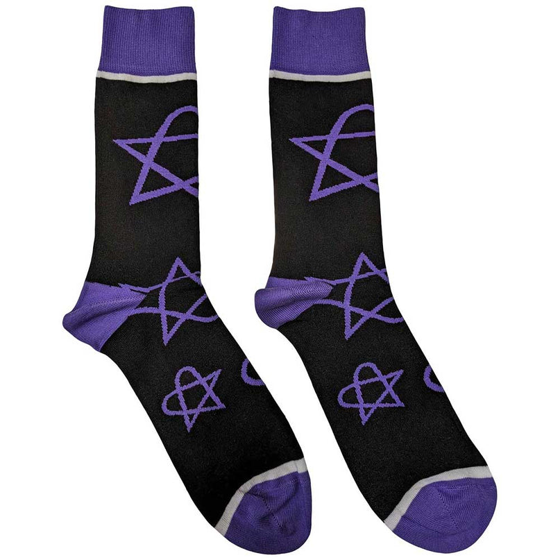 Him Purple Heartagrams Socks