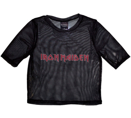 Iron Maiden Mesh Crop Top | Logo