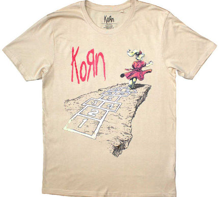 Korn T-Shirt | Follow The Leader Hopscotch (Sand)