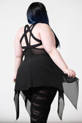 Killstar Liliths Blood Mesh Tunic Vest
