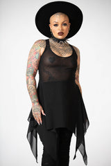 Killstar Liliths Blood Mesh Tunic Vest