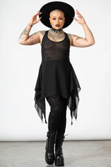 Killstar Liliths Blood Mesh Tunic Vest
