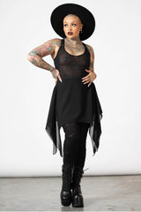 Killstar Liliths Blood Mesh Tunic Vest